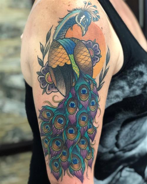 Peacock tattoo