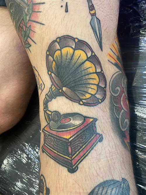 gramophone tattoo